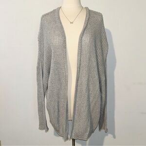 Maurices Gray Open-Stitch Cardigan Sweater